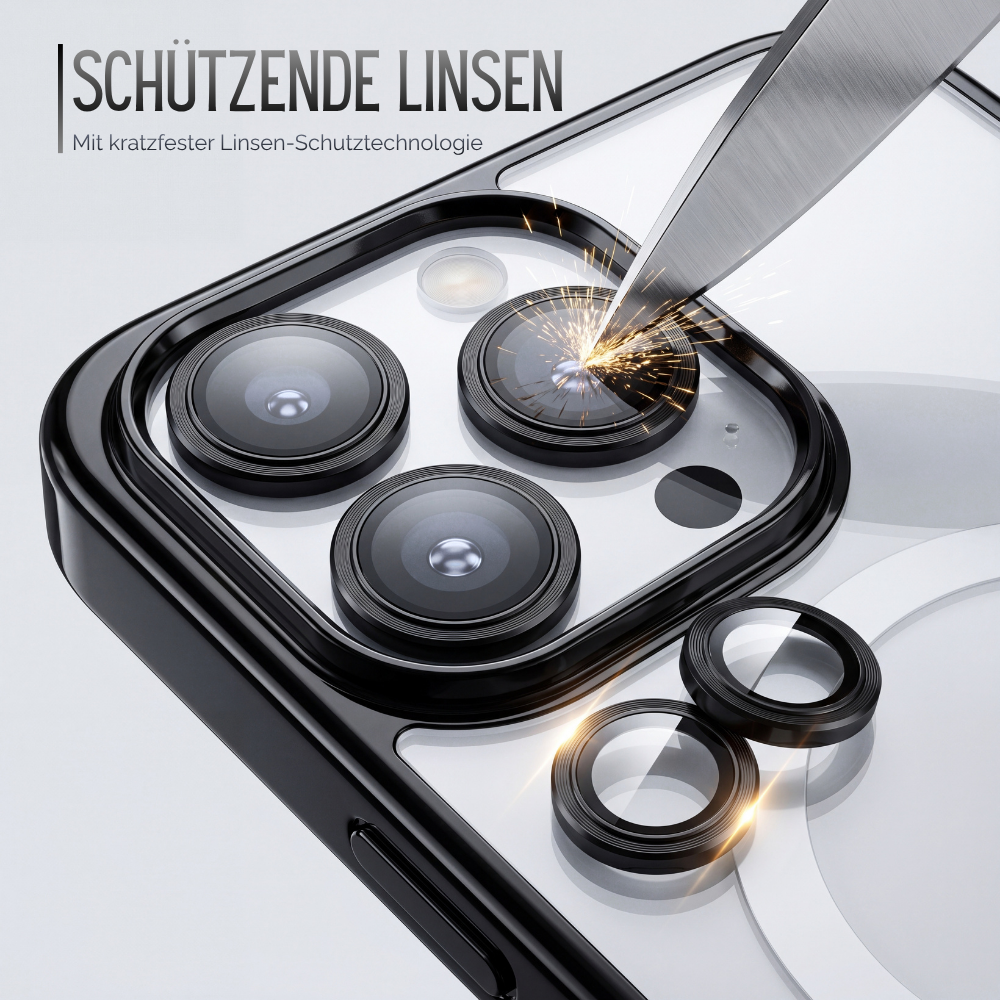 ClearGuard Pro Transparente Hülle + 3× Premium-Panzerglas
