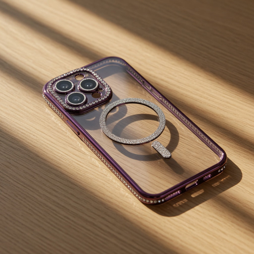 Transparentní třpytivé pouzdro MagSafe – iPhone