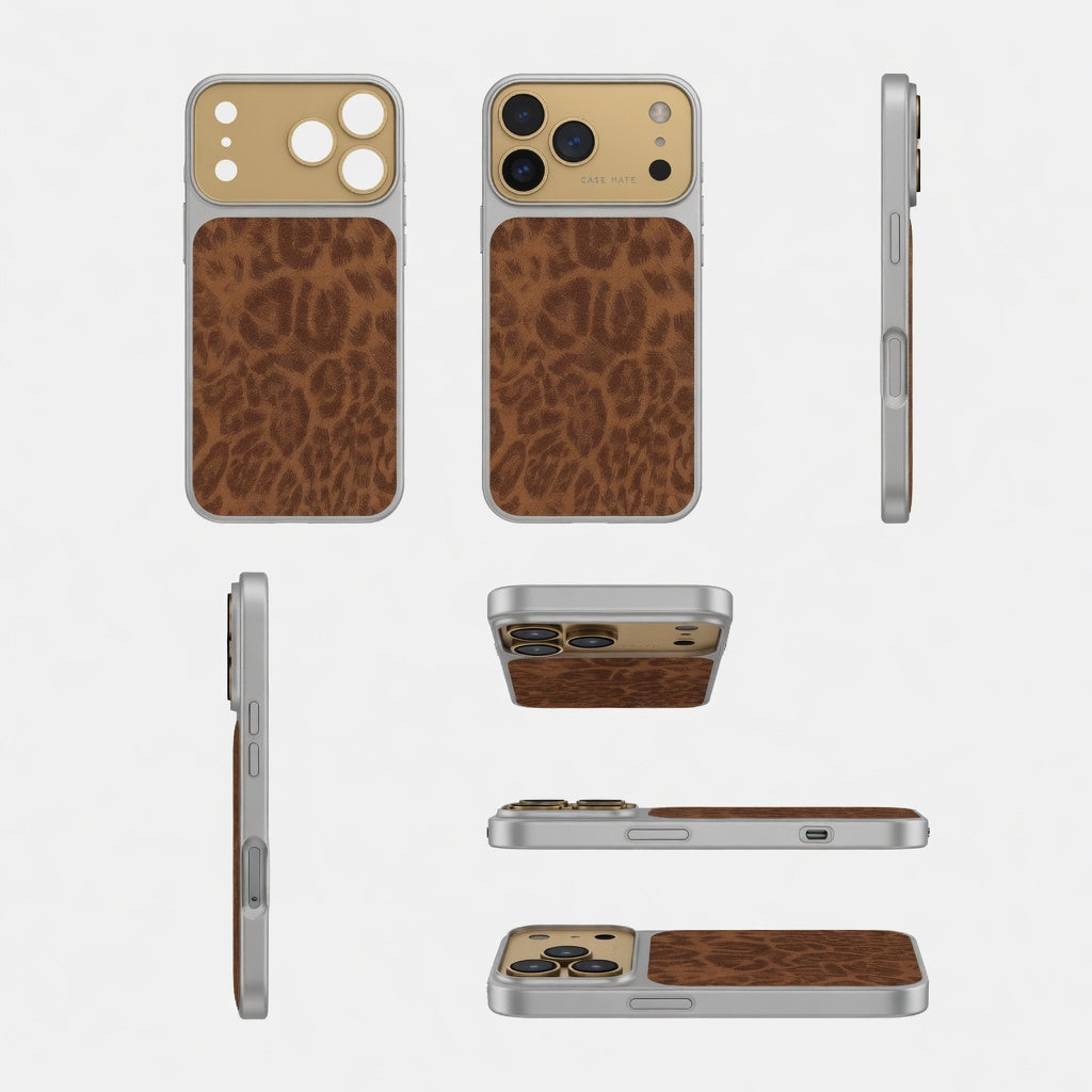 Obal na iPhone s leopardím vzorem a okénkem