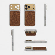 Obal na iPhone s leopardím vzorem a okénkem