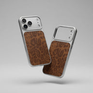 Obal na iPhone s leopardím vzorem a okénkem
