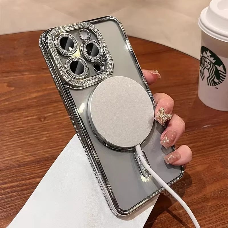 Transparentní třpytivé pouzdro MagSafe – iPhone