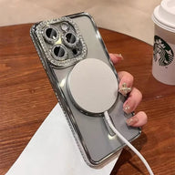Transparentní třpytivé pouzdro MagSafe – iPhone