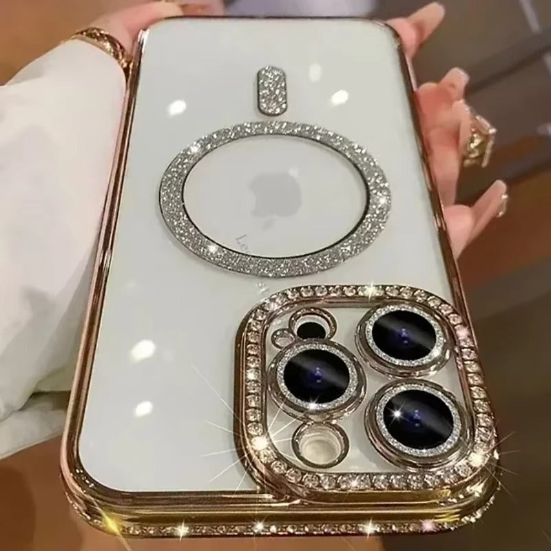 Transparentní třpytivé pouzdro MagSafe – iPhone