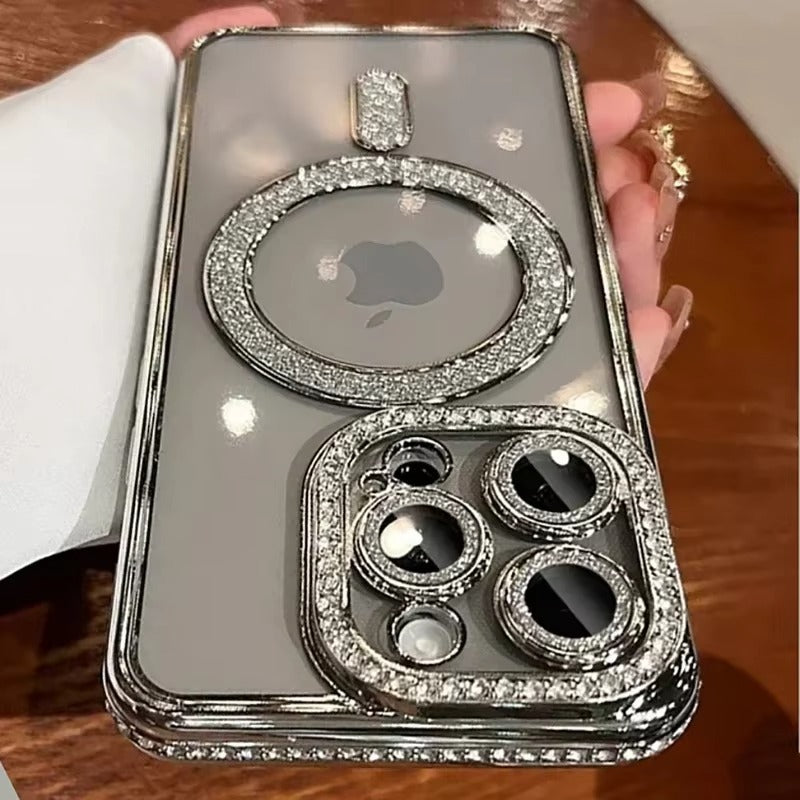 Transparentní třpytivé pouzdro MagSafe – iPhone